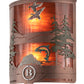 Meyda Lighting Boulders 12" 2-Light New Copper Vein Personalized Wall Sconce With Amber Maduro Idalight Shade