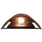 Meyda Lighting Boulders 12" 2-Light New Copper Vein Personalized Wall Sconce With Amber Maduro Idalight Shade