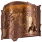 Meyda Lighting Boulders 12" New Copper Vein Personalized Wall Sconce With Amber Mica Shade Glass