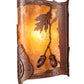 Meyda Lighting Boulders 12" New Copper Vein Personalized Wall Sconce With Amber Mica Shade Glass