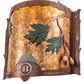 Meyda Lighting Boulders 16" 2-Light New Copper Vein Personalized Wall Sconce With Amber Mica & Silver Mica Shade Glass