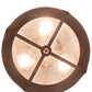 Meyda Lighting Boulders 16" 3-Light New Copper Vein Personalized Inverted Pendant Light With Amber Mica & Silver Mica Shade Glass