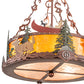 Meyda Lighting Boulders 16" 3-Light New Copper Vein Personalized Inverted Pendant Light With Amber Mica & Silver Mica Shade Glass