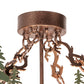 Meyda Lighting Boulders 22" 4-Light New Copper Vein & Hand Paint Personalized Semi-flush Mount Light With Multi-Colored Shade Glass