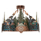Meyda Lighting Boulders 22" 4-Light New Copper Vein & Hand Paint Personalized Semi-flush Mount Light With Multi-Colored Shade Glass