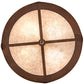 Meyda Lighting Boulders 22" 4-Light New Copper Vein & Hand Paint Personalized Semi-flush Mount Light With Multi-Colored Shade Glass