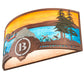Meyda Lighting Boulders 30" 4-Light New Copper Vein & Hand Paint Personalized Wall Sconce With Orange & Blue Shade Glass