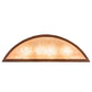 Meyda Lighting Boulders 30" 4-Light New Copper Vein & Hand Paint Personalized Wall Sconce With Orange & Blue Shade Glass