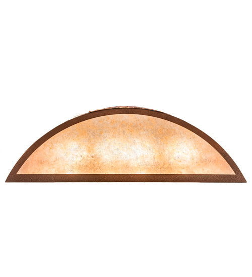 Meyda Lighting Boulders 30" 4-Light New Copper Vein & Hand Paint Personalized Wall Sconce With Orange & Blue Shade Glass