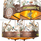 Meyda Lighting Boulders 30" 6-Light New Copper Vein & Hand Paint Personalized Semi-flush Mount Light With Amber Mica Shade Glass
