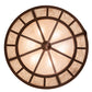 Meyda Lighting Boulders 32" 6-Light New Copper Vein Personalized Semi-flush Mount Light With Amber Mica & Silver Mica Shade Glass