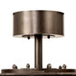 Meyda Lighting Boulders 37" LED Oil Rubbed Bronze Personalized Chandelier With Amber Madura Idalight Shade and Fan