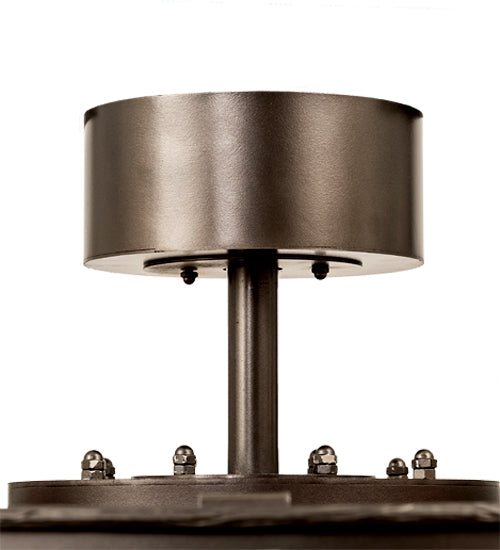 Meyda Lighting Boulders 37" LED Oil Rubbed Bronze Personalized Chandelier With Amber Madura Idalight Shade and Fan