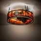 Meyda Lighting Boulders 37" LED Oil Rubbed Bronze Personalized Chandelier With Amber Madura Idalight Shade and Fan