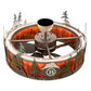 Meyda Lighting Boulders 37" LED Oil Rubbed Bronze Personalized Chandelier With Amber Madura Idalight Shade and Fan