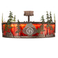 Meyda Lighting Boulders 37" LED Oil Rubbed Bronze Personalized Chandelier With Amber Madura Idalight Shade and Fan