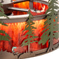 Meyda Lighting Boulders 37" LED Oil Rubbed Bronze Personalized Chandelier With Amber Madura Idalight Shade and Fan