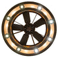 Meyda Lighting Boulders 44" 8-Light Oil Rubbed Bronze Personalized Chandelier With Amber Mica & Silver Mica Shade Glass and Fan