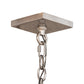 Meyda Lighting Boulders 72" 9-Light Antique Copper & Raw Steel Personalized Island Pendant Light With Multi-Colored Shade Glass