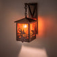 Meyda Lighting Boulders 8"Sq New Copper Vein Personalized Hanging Wall Sconce With Maduro Idalight Shade Glass