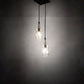 Meyda Lighting Bourbon Bottle 8" 2-Light Solar Black Pendant Light With Clear Shade Glass