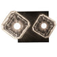 Meyda Lighting Bourbon Bottle 8" 2-Light Solar Black Pendant Light With Clear Shade Glass