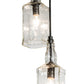 Meyda Lighting Bourbon Bottle 8" 2-Light Solar Black Pendant Light With Clear Shade Glass