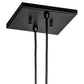Meyda Lighting Bourbon Bottle 8" 2-Light Solar Black Pendant Light With Clear Shade Glass