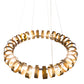 Meyda Lighting Bracciali 63" 16-Light Transparent Gold & Extreme Chrome Pendant Light With White Statuario Idalight Shade