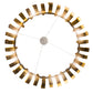 Meyda Lighting Bracciali 63" 16-Light Transparent Gold & Extreme Chrome Pendant Light With White Statuario Idalight Shade