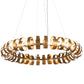 Meyda Lighting Bracciali 63" 16-Light Transparent Gold & Extreme Chrome Pendant Light With White Statuario Idalight Shade