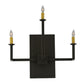 Meyda Lighting Brach Ring 25" 3-Light Timeless Bronze Wall Sconce With Brown Fabric Shade