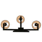 Meyda Lighting Brach Ring 25" 3-Light Timeless Bronze Wall Sconce With Brown Fabric Shade