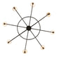 Meyda Lighting Brach Ring 60" 8-Light Wrought Iron Chandelier With Ivory Textrene Shade
