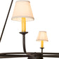 Meyda Lighting Brach Ring 60" 8-Light Wrought Iron Chandelier With Ivory Textrene Shade