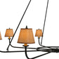 Meyda Lighting Brach Ring 62" 8-Light Timeless Bronze Chandelier With Beige Natural Textrene Shade