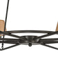 Meyda Lighting Brach Ring 62" 8-Light Timeless Bronze Chandelier With Beige Natural Textrene Shade