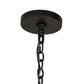 Meyda Lighting Brach Ring 72" 10-Light Textured Black Chandelier With White Textrene Shade