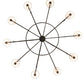 Meyda Lighting Brach Ring 72" 10-Light Textured Black Chandelier With White Textrene Shade