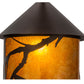 Meyda Lighting Branches 10" Mahogany Bronze Pendant Light With Amber Mica Shade Glass