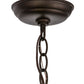 Meyda Lighting Branches 10" Mahogany Bronze Pendant Light With Amber Mica Shade Glass