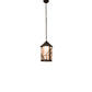 Meyda Lighting Branches 10" Textured Black Pendant Light With Silver Mica Shade Glass