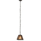 Meyda Lighting Branches 11" Oil Rubbed Bronze Pendant Light With Silver Mica Shade Glass