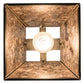 Meyda Lighting Branches 11" Oil Rubbed Bronze Pendant Light With Silver Mica Shade Glass