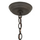 Meyda Lighting Branches 11" Oil Rubbed Bronze Pendant Light With Silver Mica Shade Glass