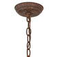 Meyda Lighting Branches 11" Rusty Nail Pendant Light With Amber Mica Shade Glass