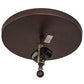 Meyda Lighting Branches 16" 2-Light Mahogany Bronze Flush Mount Light With Amber Mica Shade Glass