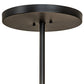 Meyda Lighting Branches 18" 2-Light Black Satin Wrought Iron Semi-flush Mount Light With Silver Mica Shade Glass