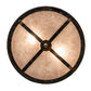 Meyda Lighting Branches 18" 2-Light Dark Burnished Antique Copper Semi-flush Mount Light With Silver Mica Shade Glass