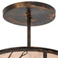 Meyda Lighting Branches 18" 2-Light Dark Burnished Antique Copper Semi-flush Mount Light With Silver Mica Shade Glass